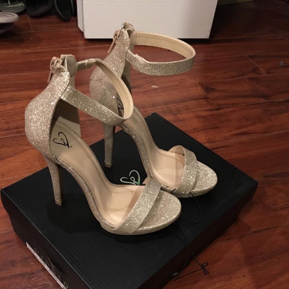 Windsor Gold platform strappy  heels